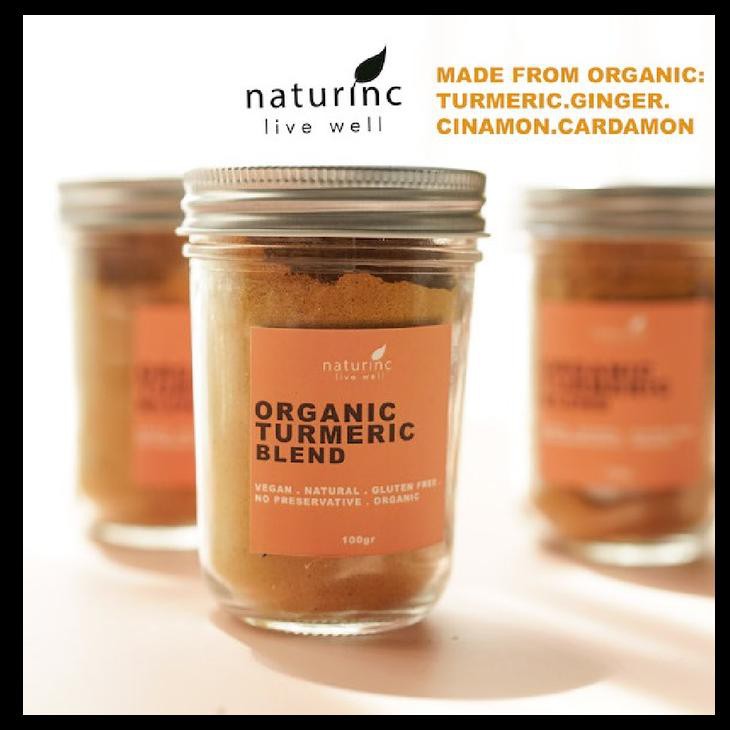

Naturinc, Organic Turmeric Blend Latte Golden Milk Kunyit Jahe