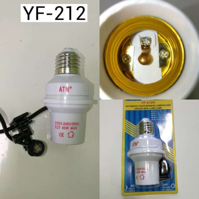 Sensor Lampu Otomatis Merk ATN 212A Warna Putih 60 watt