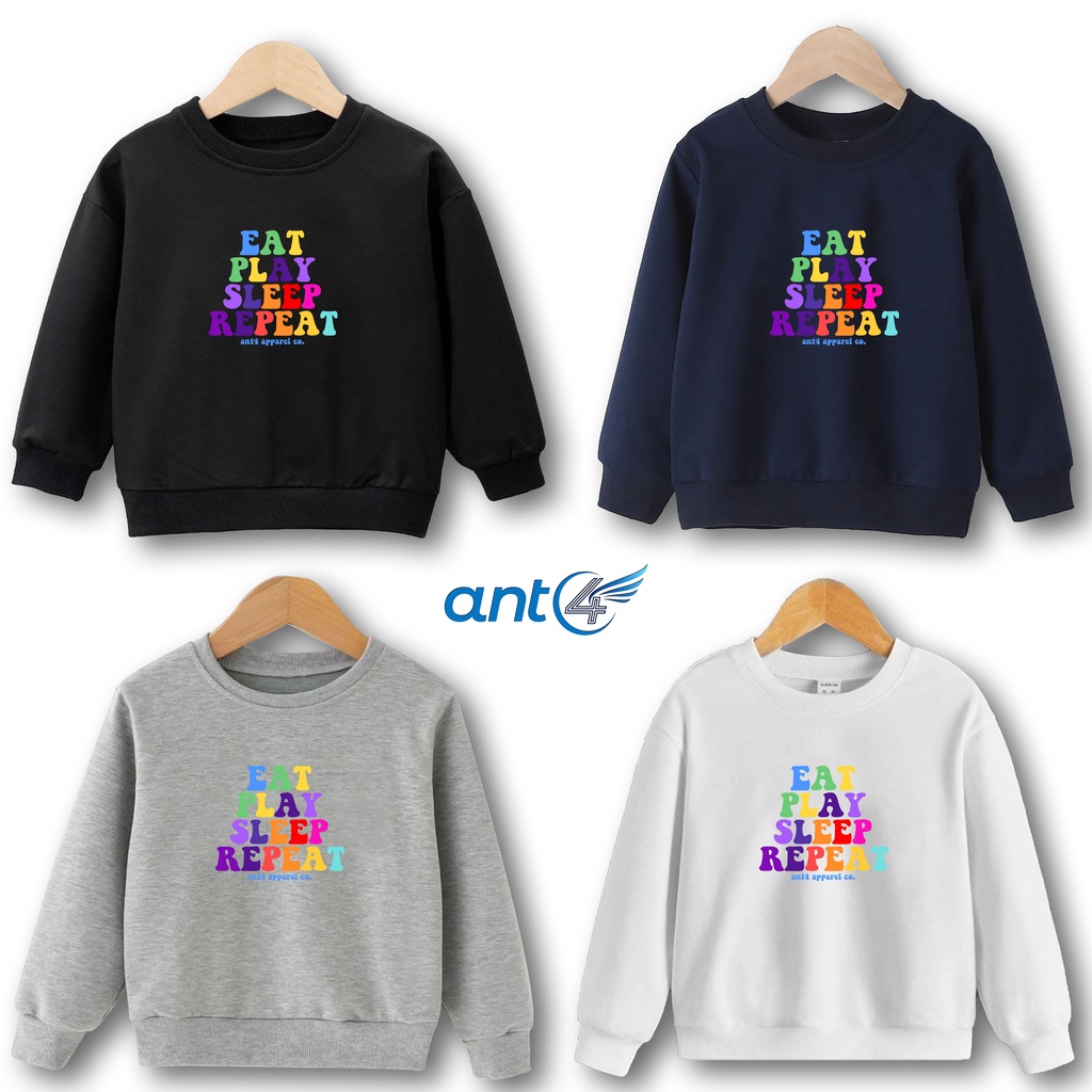 SWEATER anak laki laki perempuan usia 2 - 12 tahun jaket sweeter distro BISA COD eat play