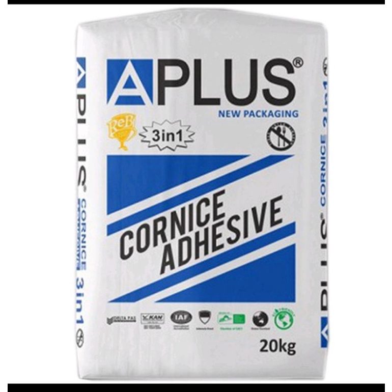 compound Gypsum APlus cornice Adhesive 1kg kompon Aplus kompon plafon compon Gypsum per 1 kg