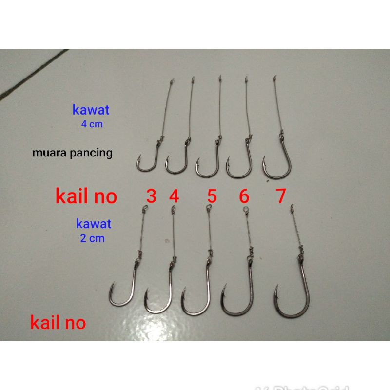 kail pancing bawal - kail galatama bawal - rangkaian pancing bawal