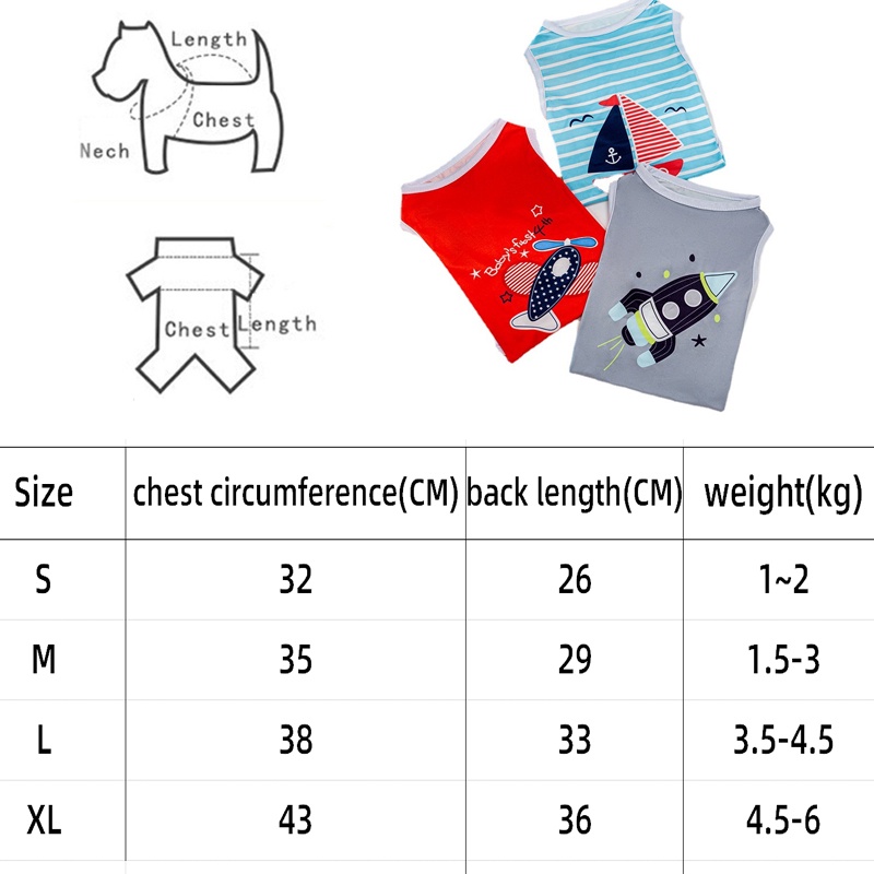 Rompi Casual Motif Print Kartun Untuk Anjing Peliharaan
