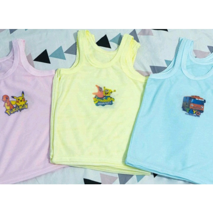 (paling laris)(paling laku)6PCS/SETENGAH LUSIN kaos dalem anak singlet anak bayi balita laki- laki a
