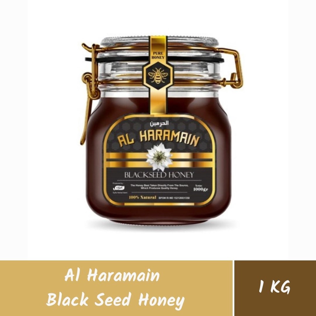 

Madu Balck Seed Honey AL-HARAMAIN 1 kg botol kaca Madu Al Haramain Black Seed Honey Habbatussauda 1kg 1 kg Nektar Jinten