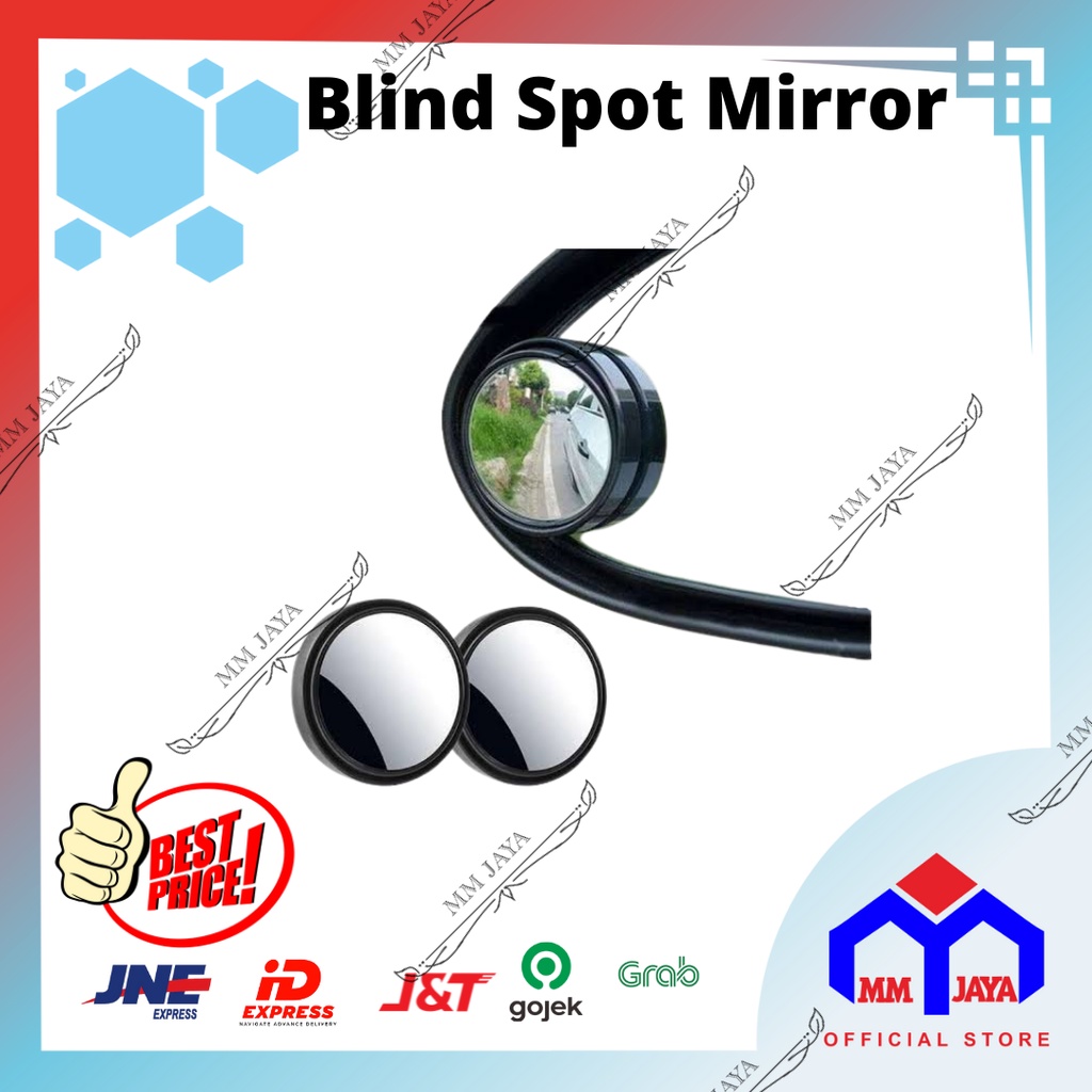 Blind spot Mirror / Kaca Cembung 2pcs Tambahan Untuk Spion (Wide Angle)