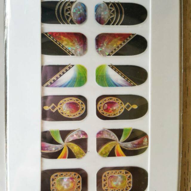 

Nail art sticker / sticker kuku seri corak 16pcs