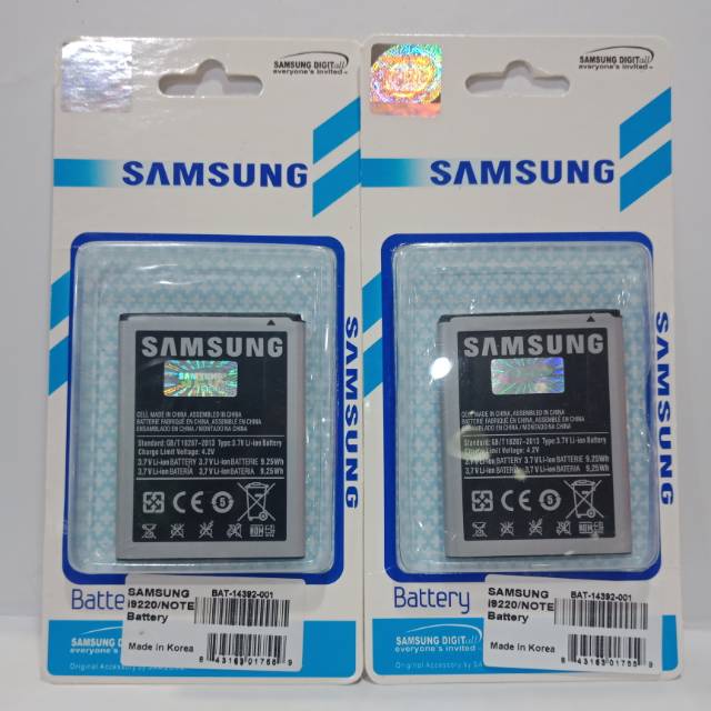 Batrai Battery Samsung Galaxy Note 1i9220 Batre Samsung Galaxy N7000 Original