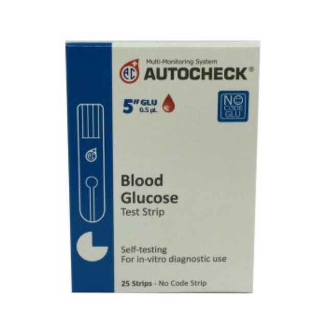 Autocheck blood glucose strip 25