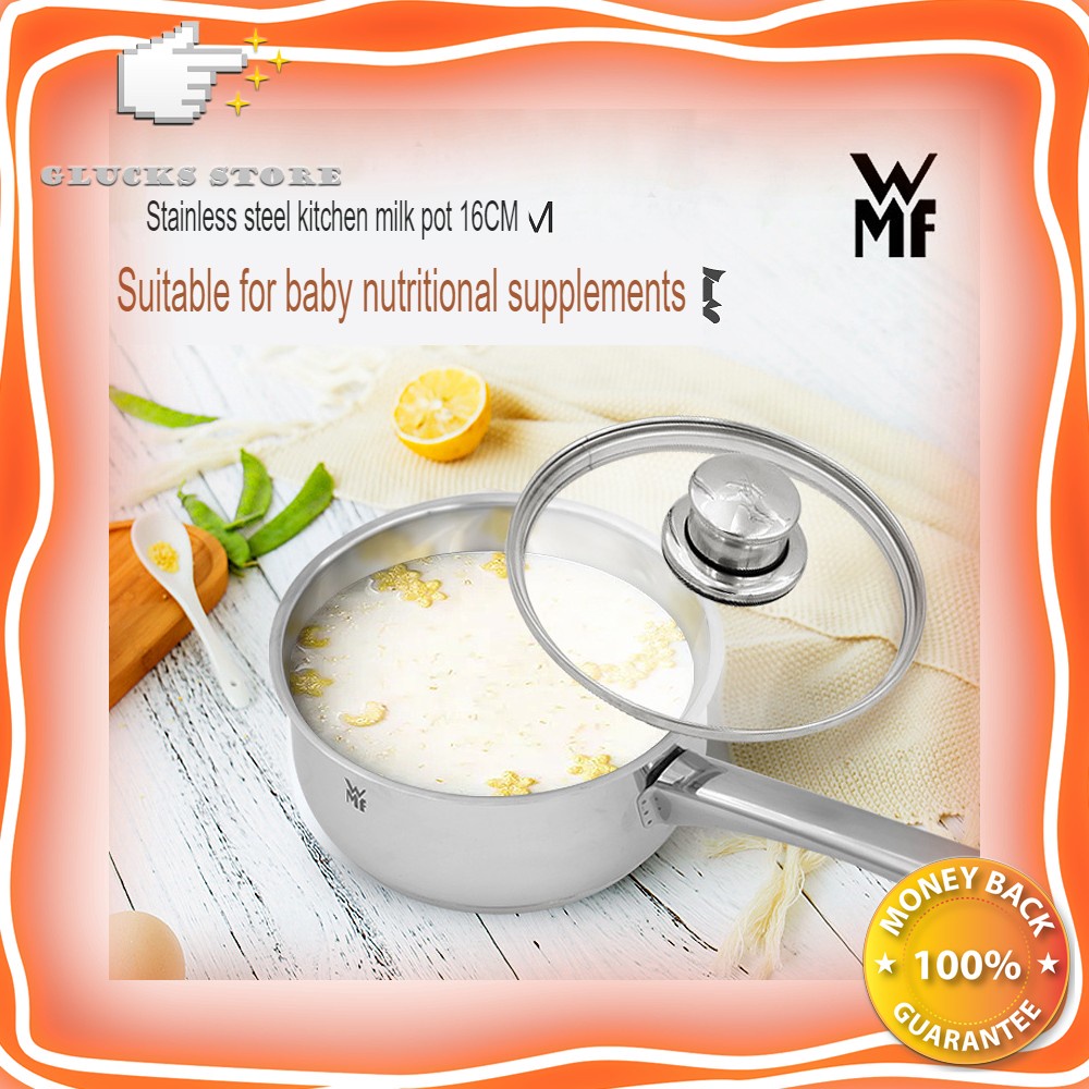 Pot Saucepan Induksi WMF Diadem Plus Panci 16cm with Lid Stainless Steel Anti Cromargan Anti Lengket