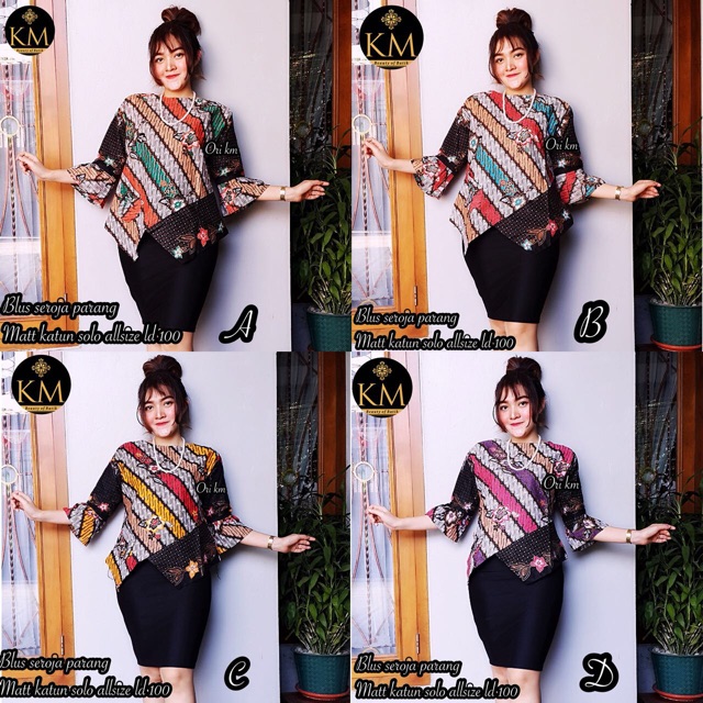 Blus Seroja Parang Batik