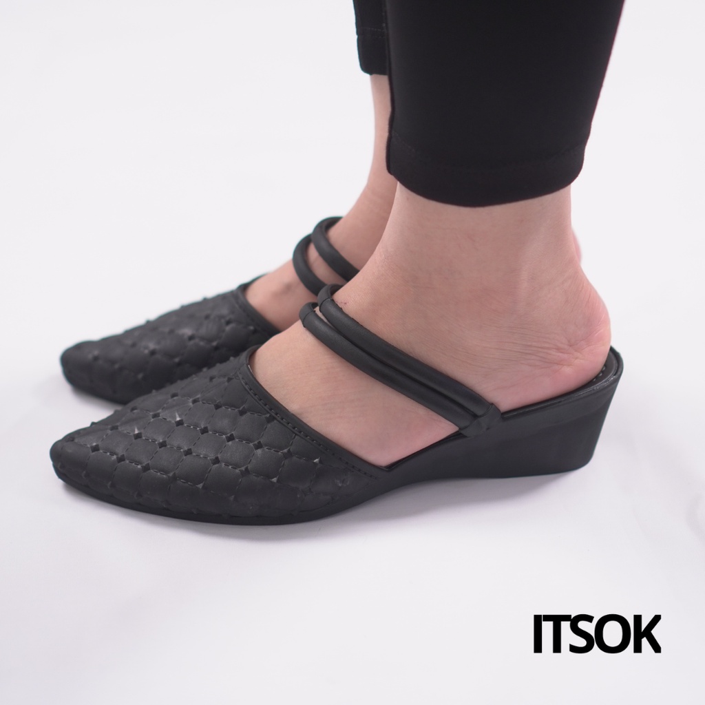 ITSOK SANDAL HEELS / SANDAL WANITA / SEPATU PANTOFEL / SANDAL KERJA