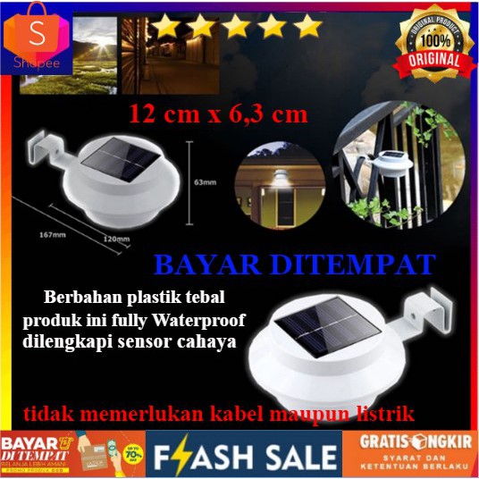 Lampu tenaga surya untuk taman teras pagar model bulat LED Lampu Taman Solar Emergency Lampu Tenaga