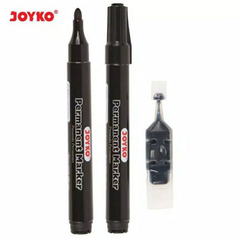 Spidol Permanen Hitam JOYKO BONUS REFiLL Permanent Marker PM-34RF/Harga Per 1 Pc