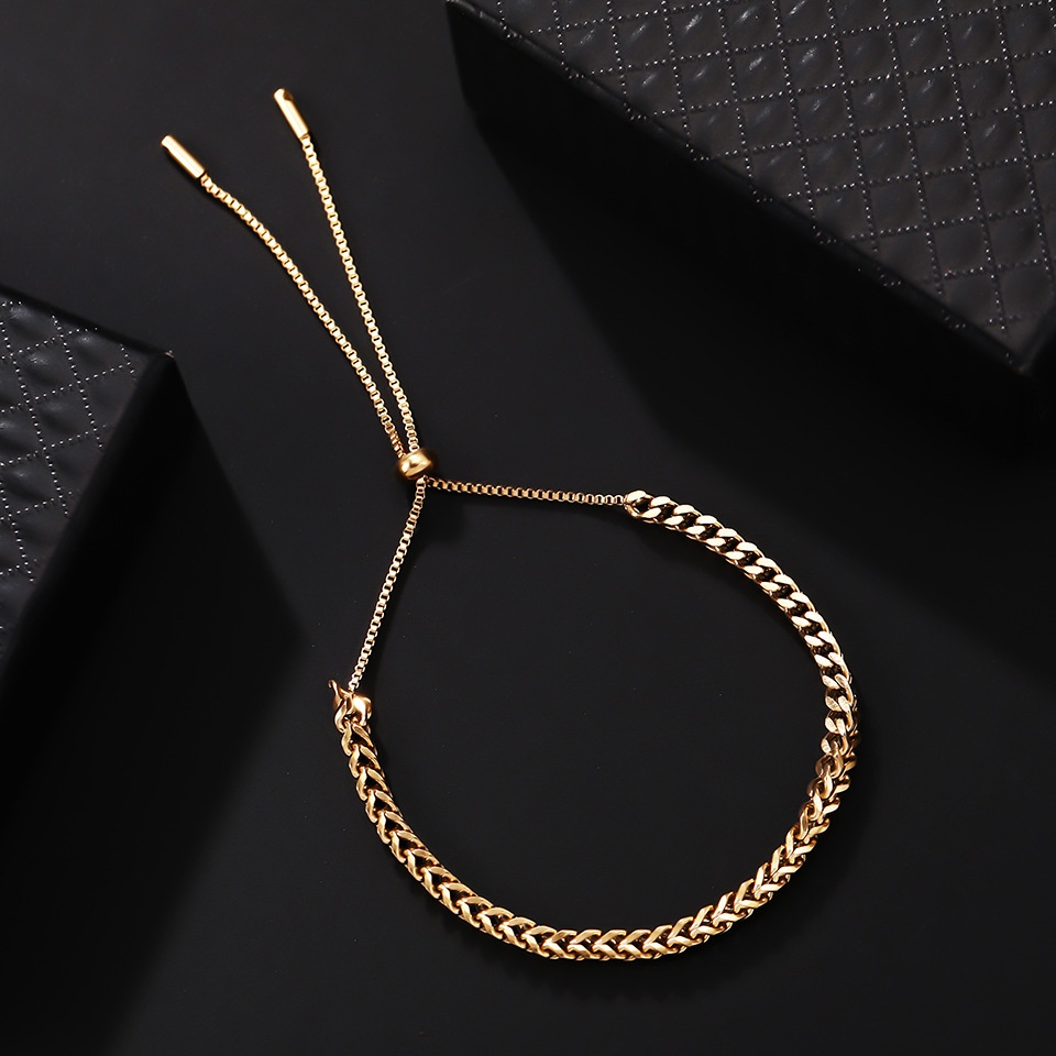ENXI-Gelang18k Emas Sederhana Hadiah Terbaik Hypoallergenic Tidak Memudar B-22030