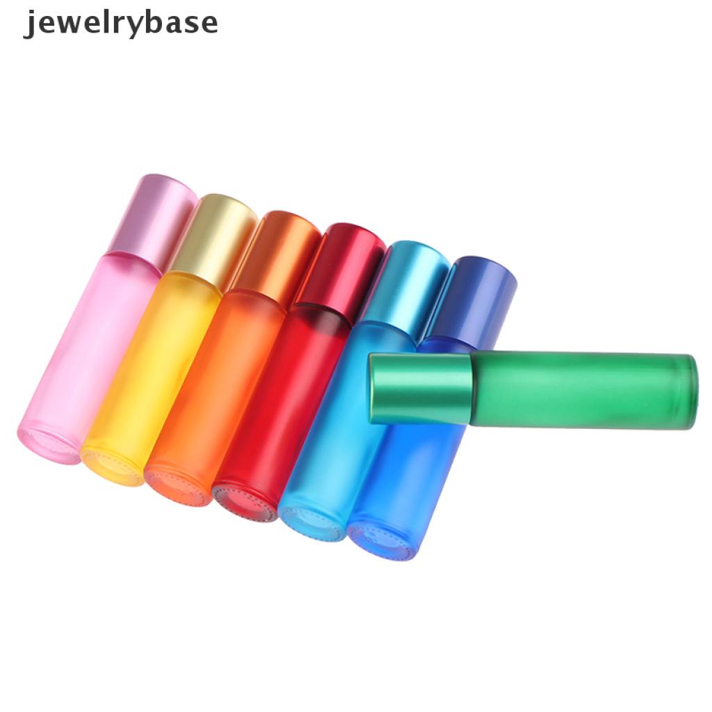 Botol Parfum Minyak Esensial Bahan Kaca Tebal Model Buram Warna-Warni Portabel Ukuran 10ml