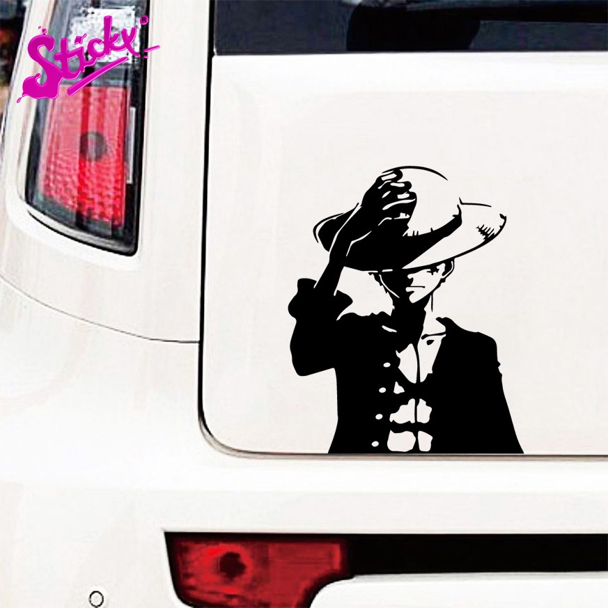 Stiker Reflektif Motif Kartun One Piece Luffy Roronoa Zoro Tony Tony Chopper Untuk Dekorasi Mobil / Motor