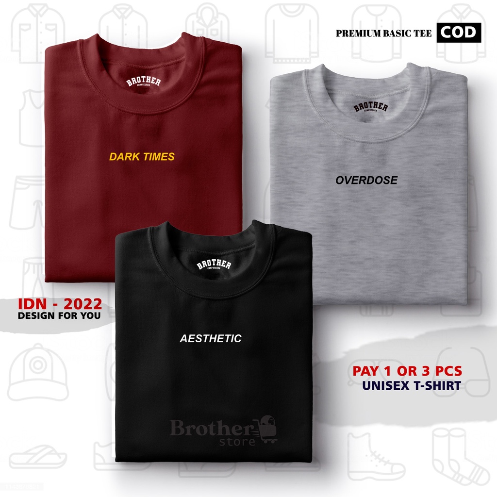 BUY 1 OR 3 PCS ( PROMO COD ) BROTHER STORE / Kaos Distro100% Catoon Combed 30s / ArticelDAO