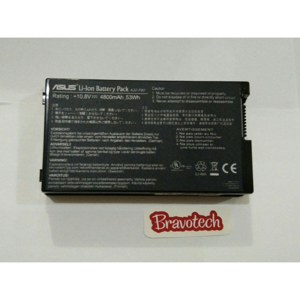Battery Baterai laptop Asus A32-F80 A32-F80A A32-F80H F80H F80M F80Cr F80L F80Q F80S N80 N60 N81 X60