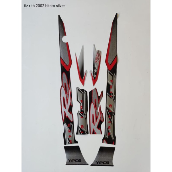 stiker striping f1zr 2002 hitam silver