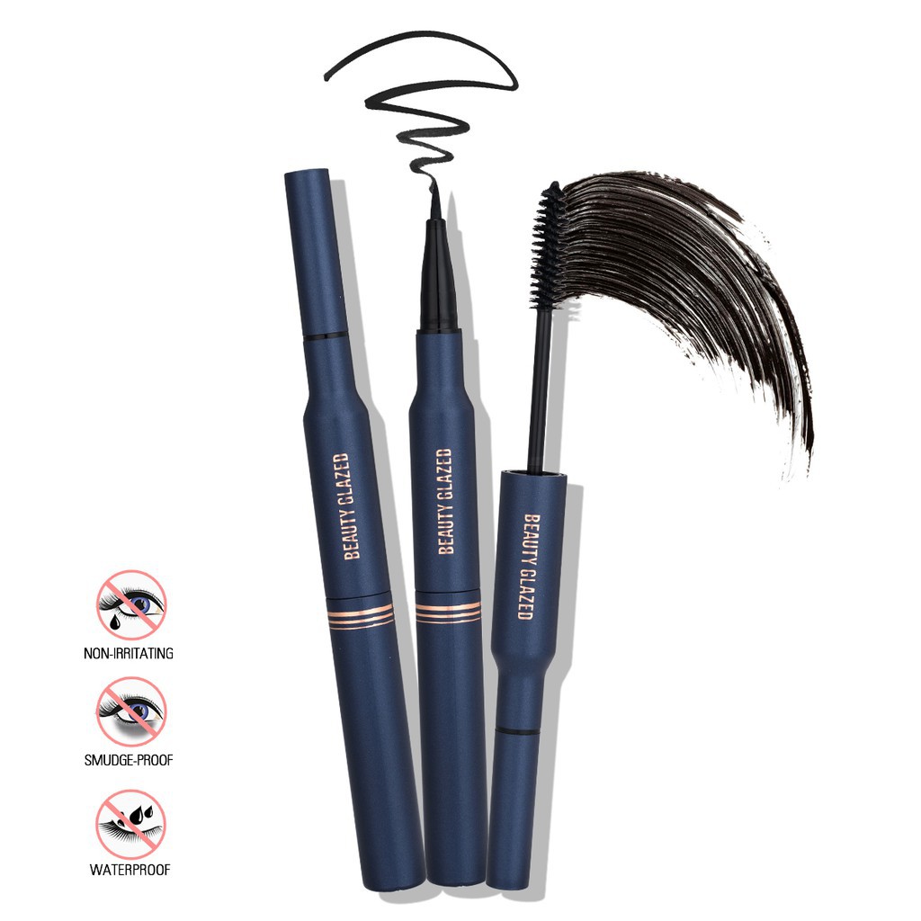 Beauty Glazed 2in1 Mascara And Eyeliner 2in1 Maskara Beauty Glazed Mascara Beauty Glazed Eyeliner Beauty Glazed