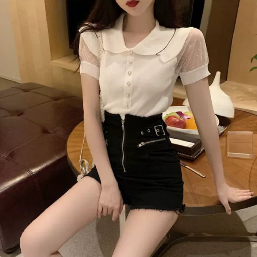 BLOUSE 1396 3M THREE M TM KNIT Pakaian Baju Fashion IMPORTIR Wanita IMPOR MURAH Berkualitas IMPORT