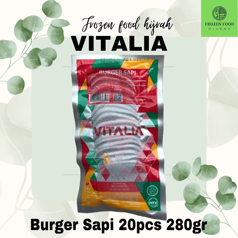 

VITALIA BURGER SAPI MINI ISI 20 280GR