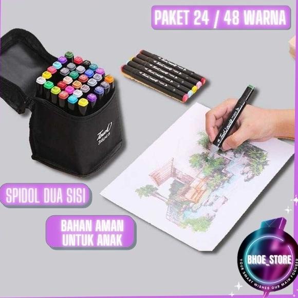 

ボQ Paket Spidol 24 30 48 Warna Gambar Dua Sisi Art Pen Art Marker HL0270 LANGSUNG CHECKOUT 3690 ◉