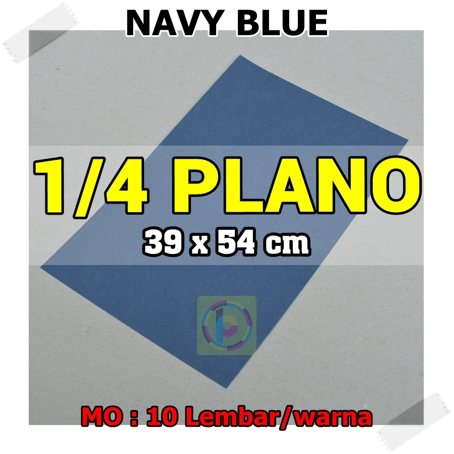 Kertas Karton Jasmine / Paper Flowers Uk. 1/4 PLANO NAVY BLUE BIRU NAFI