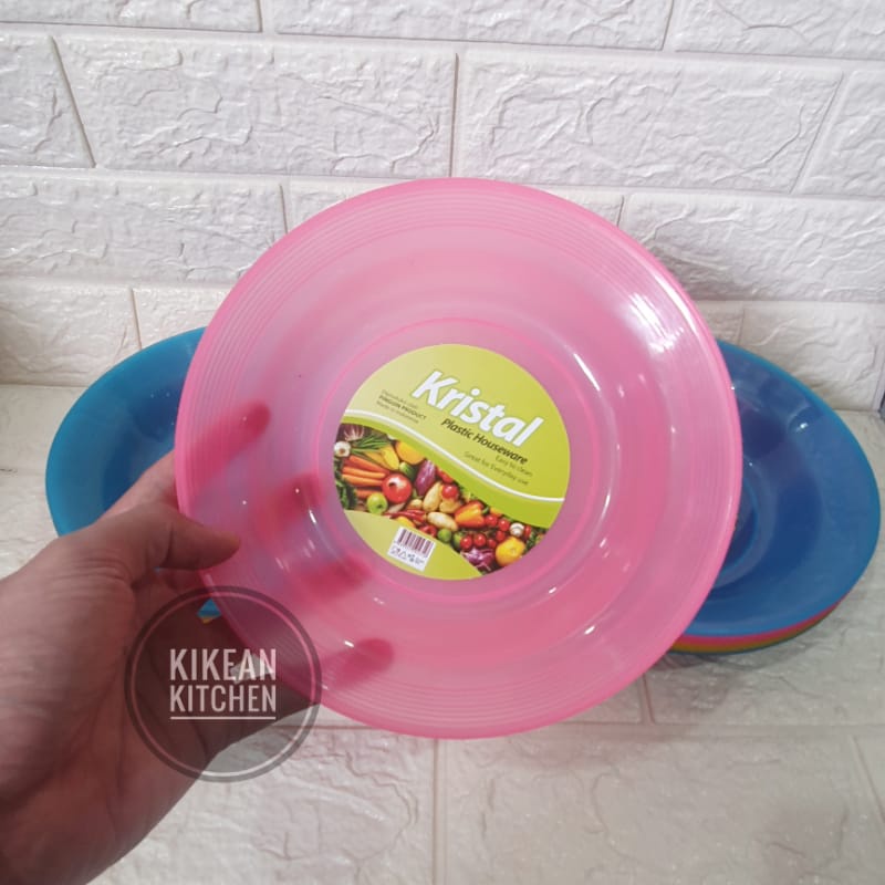 Piring Plastik Kristal Crystal Murah