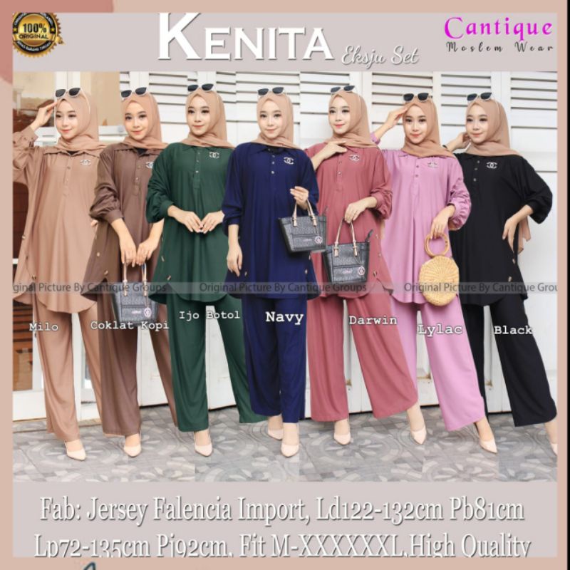 kenita eksju set by cantique/setelan wanita rayon