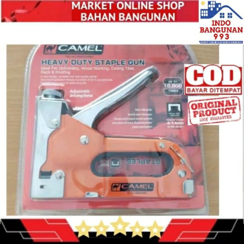 

STAPLE GUN CAMEL - ALAT TEMBAK HEAVY DUTY CAMEL - ALAT TEMBAK JOK GUN TACKER - HEKTER TACKER