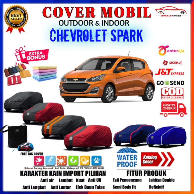 Cover Mobil Chevrolet Spark / Sarung Mobil Chevrolet Spark / Selimut Penutup Pelindung Outdoor