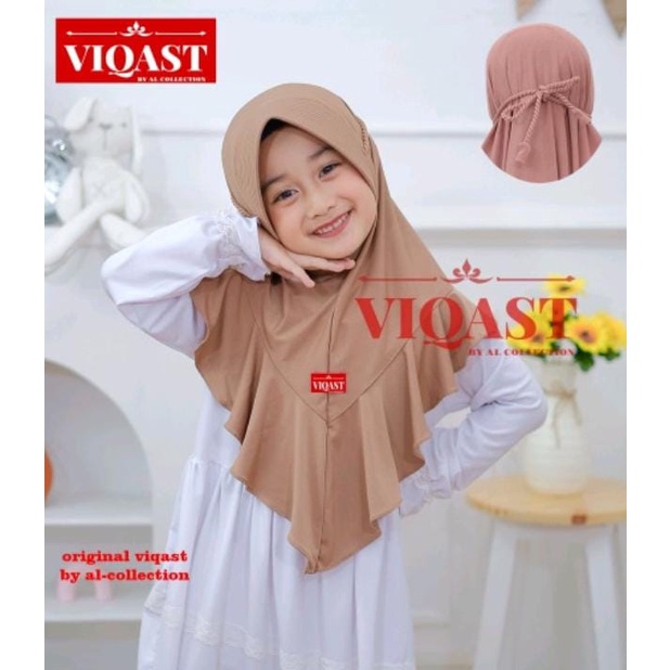 Kerudung Anak Bergo Pet Ropel Jilbab anak tali kepang MARLINA 3 tahun - 7 tahun hijab anak jersey pr