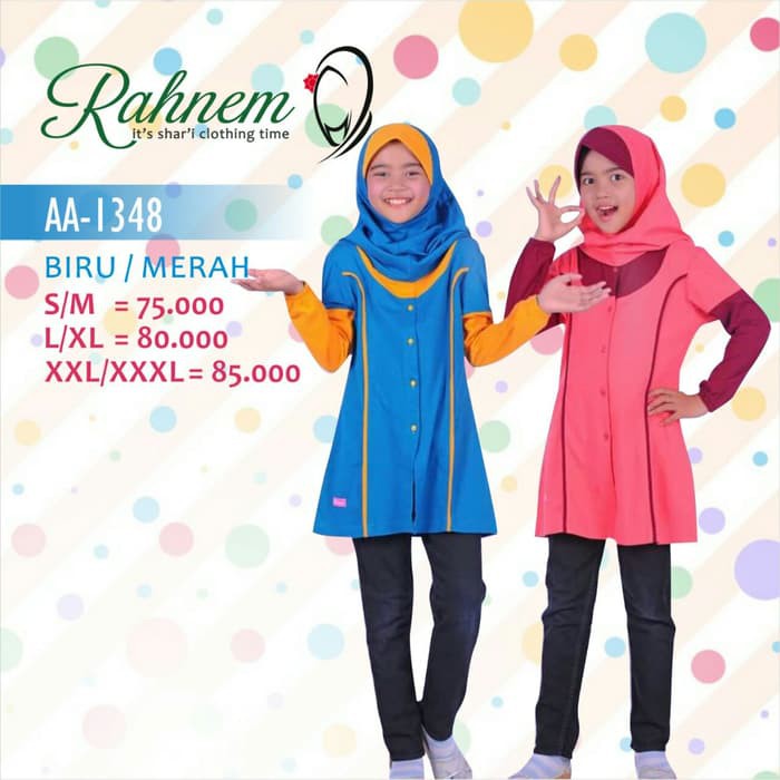 ATASAN MUSLIM ANAK PEREMPUAN / RAHNEM AK - 1348 / FASHION MUSLIM