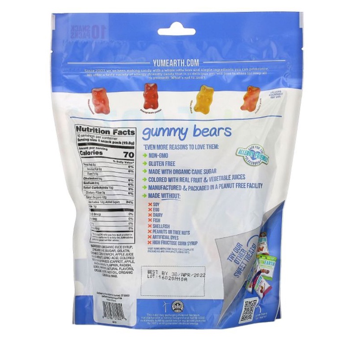 

yumearth gummy bears / permen anak organic asli usa gluten free