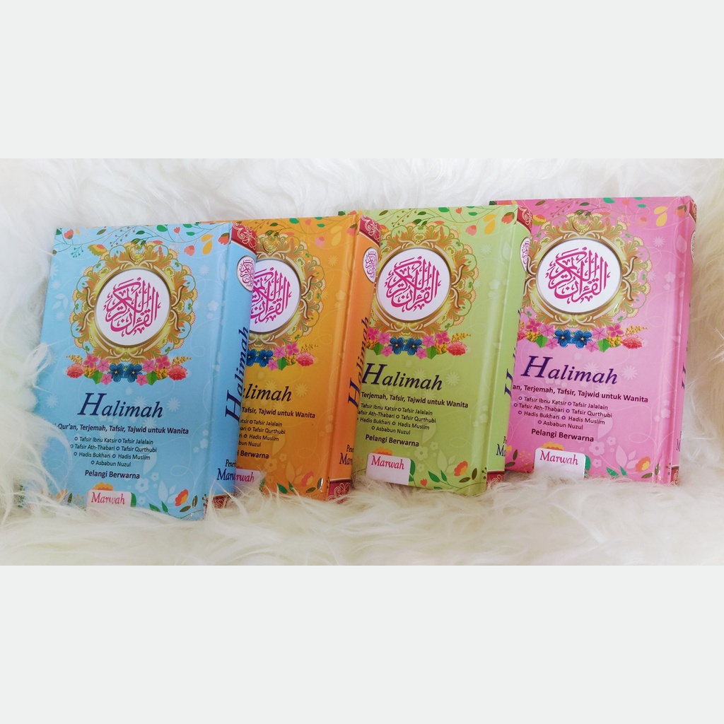 Alquran Wanita Halimah A6 HC - Alquran Cantik Untuk Wanita - Al Quran Cantik Rainbow - Alquran Canti