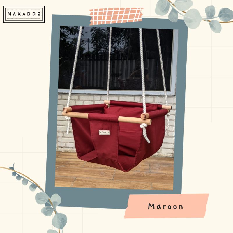 Ayunan Bayi / Anak / Balita Handmade Maroon