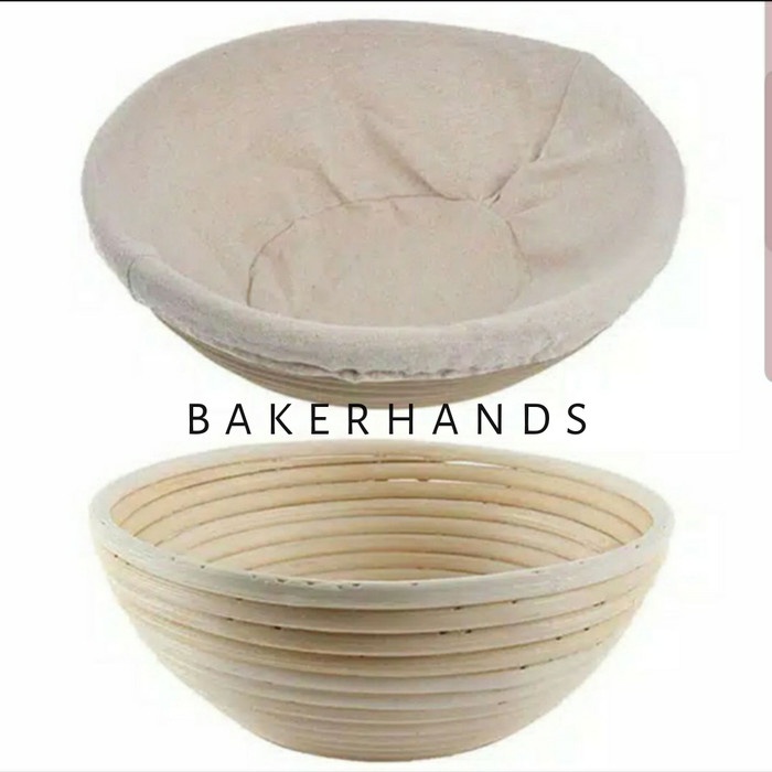 

KUE-PENGHIAS-ALAT- BANNETON BASKET/PROOFING BASKET/SOURDOUGH BASKET + LINEN LINER BULAT -ALAT-