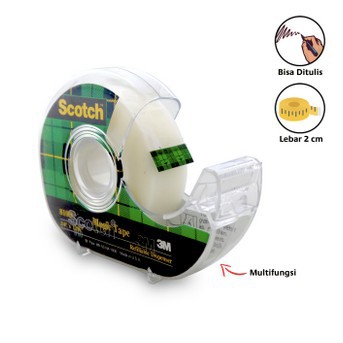 

3M Scotch Magic Tape 810D Ukuran 18 Mm X 36 Y Dengan Dispenser