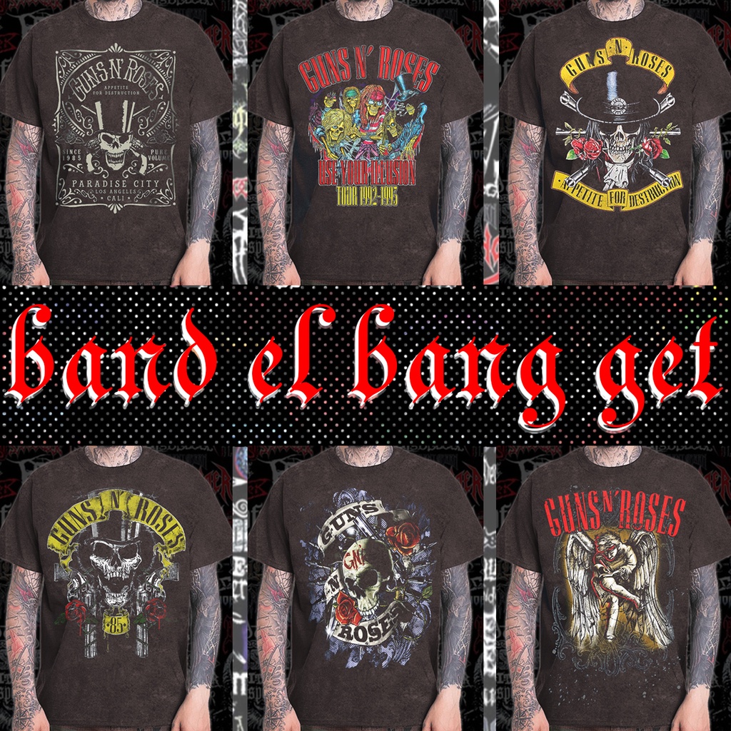 Kaos Band Metal GNR | Vintage T-shirt Wash Band Metal GNR | GNR06