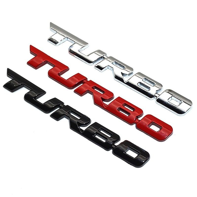 Stiker TURBO 3D / Stiker Sepeda Mobil Motor / Metal Sticker Emblem CA-201