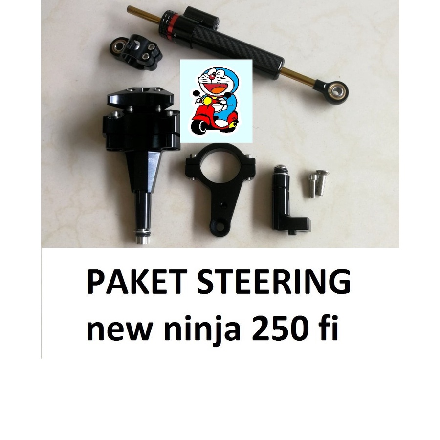 Paket Steering damper matris bracket stabilizer new ninja 250 fi 2018