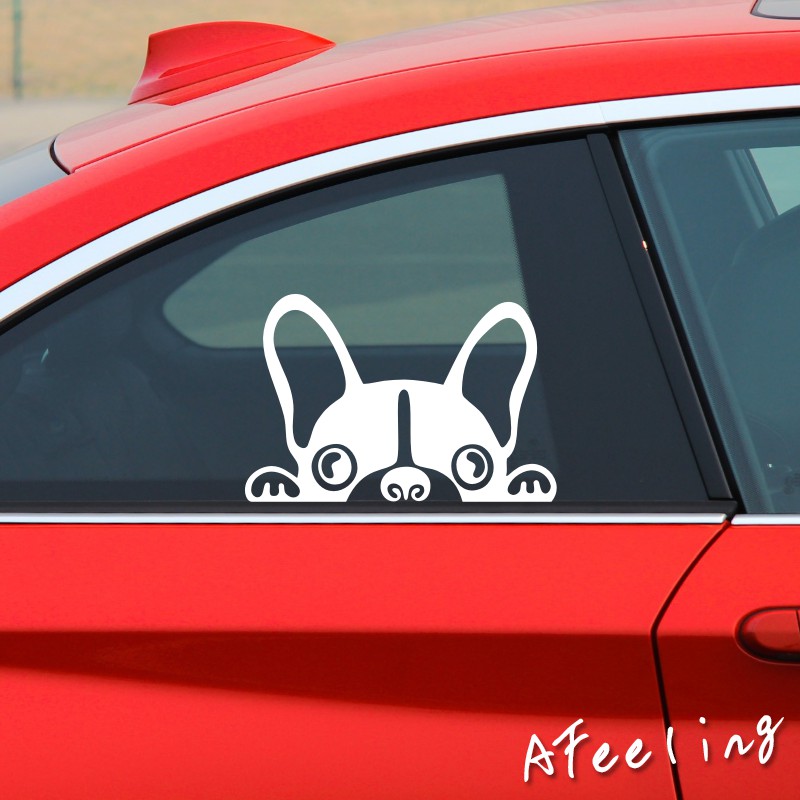 Tempelan Stiker Mobil Anjing Doggy Manjat Reflector Kualitas Import