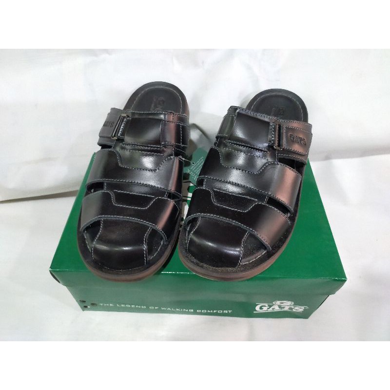 sepatu sandal selop pria kulit asli Gats hg-061 original
