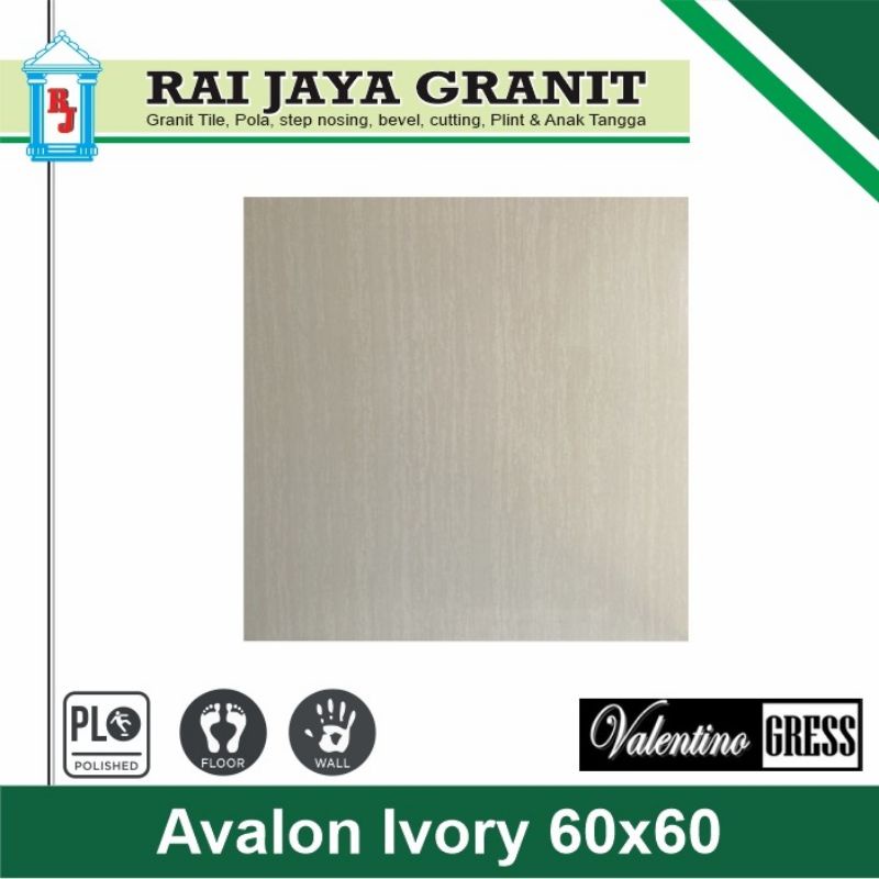 Granit lantai 60x60 Avalon ivory valentino gress