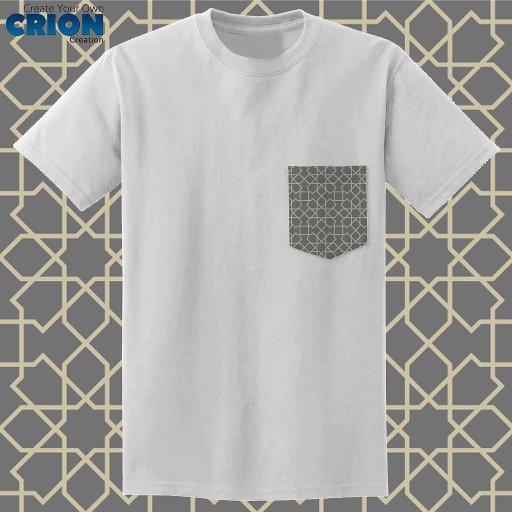 Crion Casual Tees Islamic Edition 2 with Pocket - Kaos Koko dengan Kantong