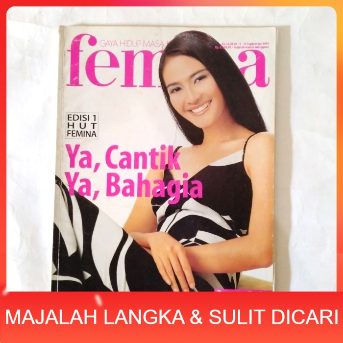 Majalah FEMINA No.35 Sep 1999 Cover MAUDY KOESNAEDI Langka