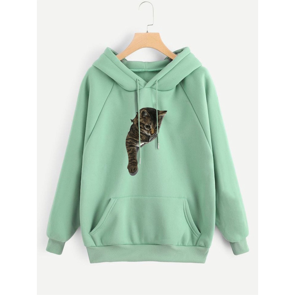 switer hoodie kucing pria wanita size M-XXL