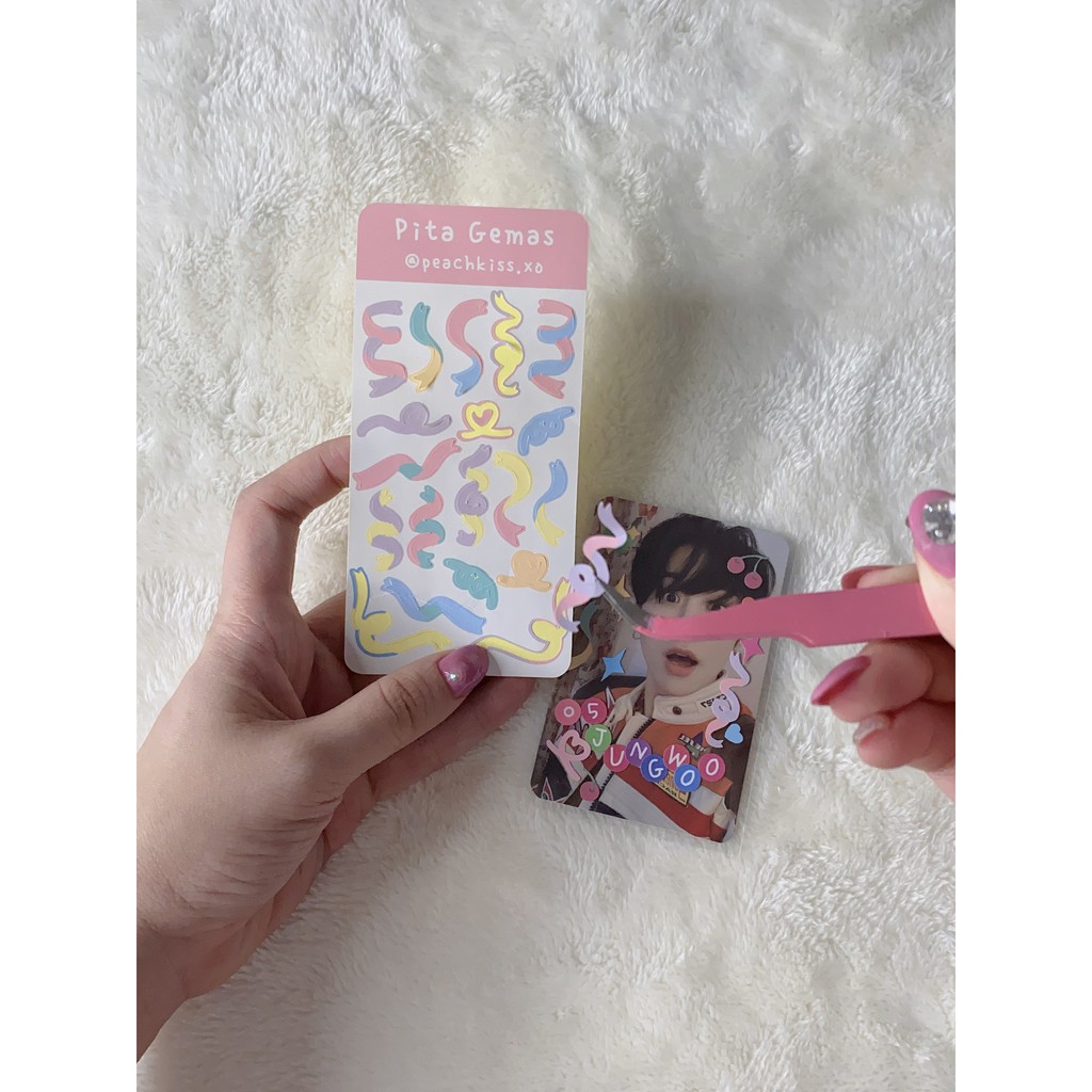 Stiker Dekorasi Photocard / Polcos Pita , Rumbai (Waterproof) by @peachkiss.xo