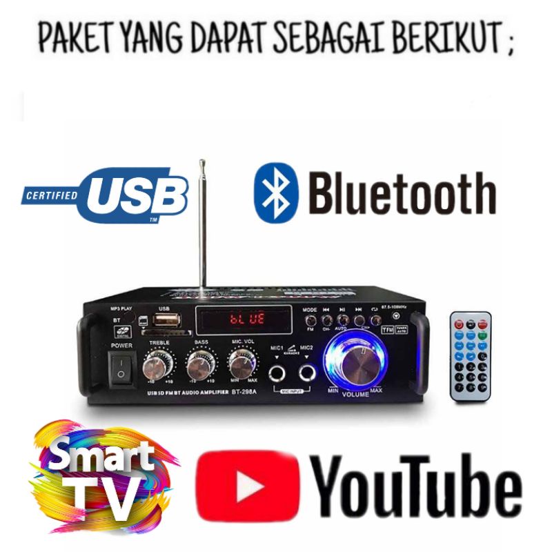 Paket 3R Audio Cafe. restoran. Klinik. Speaker 5 Titik Mic Panggilan Ampli Bluetooth